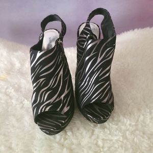 Black and Silver Heel, Size9.5